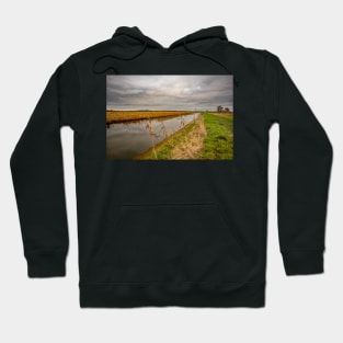 Norfolk waterway on a cloudy day Hoodie